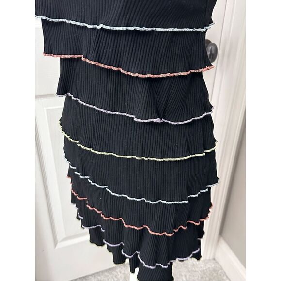 Blue Blush ribbed tiered ruffle dress - Picture 2 of 11